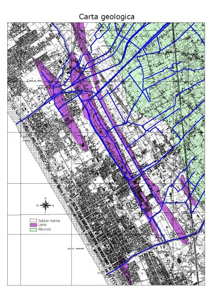 CARTA GEOLOGICA PIANURA DELLA VERSILIA SUD VERSILIA (LU)